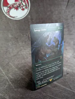 MTG - Savage Order #0006, Jurassic World Collection REX, Foil, NM, Rare - Image 5