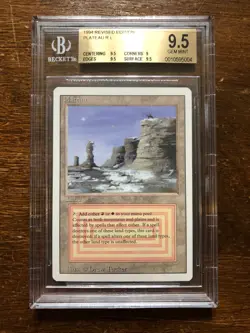 1994 MTG Magic The Gathering Revised Plateau BGS 9.5 Gem Mint Dual Land - Image 1