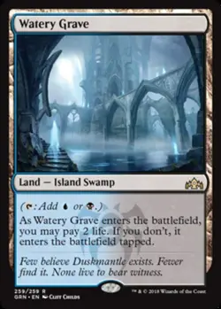 1 x Watery Grave - Guilds of Ravnica - Moderate Play - MTG - Image 1