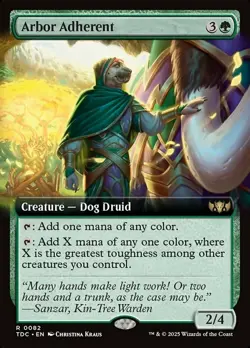 Mint/Near-Mint, English - 1 x MTG Arbor Adherent - Extended Art Commander: Tarki - Image 1