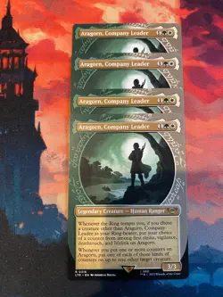MTG Lord of the Rings Aragon Company Leader Showcase x 4 - Image 1