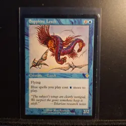 MTG Magic the Gathering Sapphire Leech (71/356) Invasion MP - Image 1