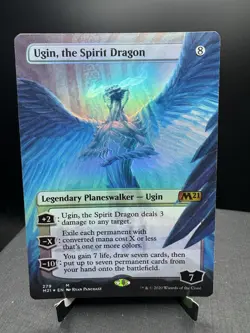 MTG Core Set 2021 Ugin the Spirit Dragon Borderless Foil 279 NM! - Image 1