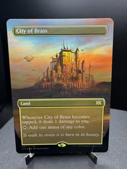 MTG 2X2 Double Masters 2022 City of Brass 403 Borderless Foil Rare NM! - Image 1