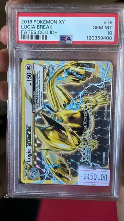 LOW POP Lugia BREAK 79/124 Pokemon XY Fates Collide PSA 10 Gem Mint Full Art ENG - Image 1