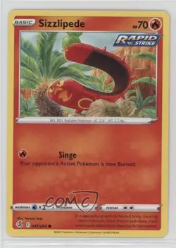 Sizzlipede Pokemon Sword & Shield Fusion Strike #047 - Image 1