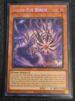 Yugioh! 1x Snake-Eye Birch MP24-EN112 Prismatic Secret Rare 1st Ed NM - Image 1