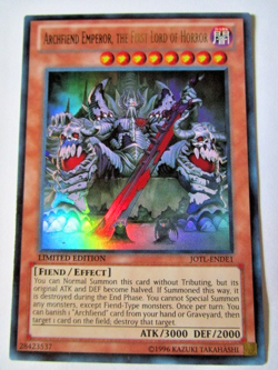 Yugioh! Archfiend Emperor, The First Lord Of Horror Jotl Limited Light Play!! - Image 1