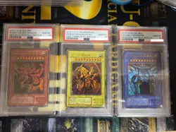 PSA 10 YuGiOh 2014 Slifer Obelisk Ra Egyptian God Ultra Rare Holo Japanese Card - Image 1