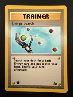 Pokemon Fossil Set 1st Edition Card Trainer Energy Search 59/62 - Non-Holo - NP 797734125740 - Image 1