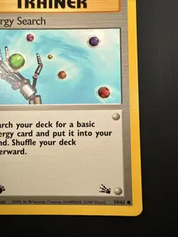 Pokemon Fossil Set 1st Edition Card Trainer Energy Search 59/62 - Non-Holo - NP 797734125740 - Image 4