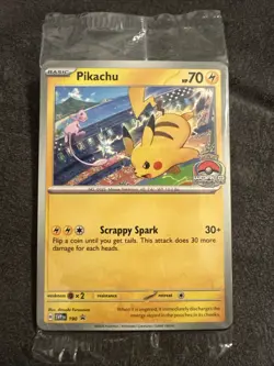 ITALIAN Pikachu SVP 190 World Championships 2024 Sealed Promo Card Pokemon TCG - Image 1