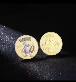 Pokemon Mewtwo Gold Collectible Coin Card Gift Souvenir Rare Pokemon Rare Coins - Image 2