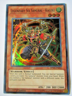Yugioh! legendary Six Samurai - Kageki Spwa-En043 Super 1st Ed Light Play!! - Image 1