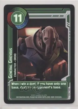 2011 Star Wars: Clone Wars Adventures Trading Card Game General Grievous #124 - Image 1