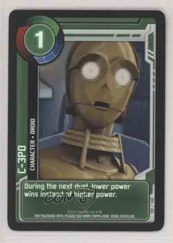 2011 Star Wars: Clone Wars Adventures Trading Card Game C-3PO C-3P0 #118 - Image 1