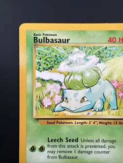 Bulbasaur 44/102 - Common 1999 English Base Set Pokemon Card - Near Mint NM & NP - Image 2