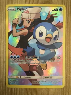 Piplup - 239/236 - Pokemon Cosmic Eclipse Sun & Moon Secret Rare Card HP - Image 1