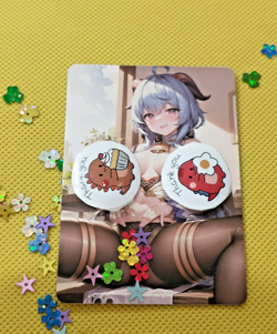 Ganyu GENSHIN IMPACT Goddess Anime Waifu Girl ACG Holo Card - Image 1