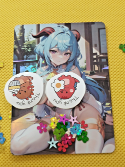 Ganyu GENSHIN IMPACT Goddess Anime Waifu Girl ACG Holo Card - Image 2