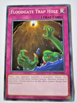Yugioh! Floodgate Trap Hole Op13-En025 Common Unlimited Light Play!! - Image 1