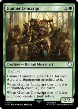 Gunner Conscript Foil - PIP 0077 - NM - MTG Magic - Image 1