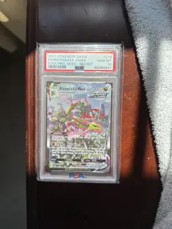 Pokemon 2021 Rayquaza VMAX 218 Alt Art Evolving Skies GEM MINT PSA 10 - Image 1