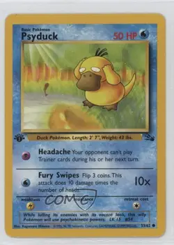 Psyduck 1st Ed. Pokemon Fossil #53 1999 - Image 1