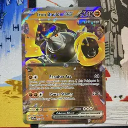 2024 Pokemon Scarlet Violet Holo Iron Boulder EX 147 Black Star Promo Rare NM/LP - Image 1