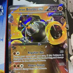 2024 Pokemon Scarlet Violet Holo Iron Boulder EX 147 Black Star Promo Rare NM/LP - Image 3