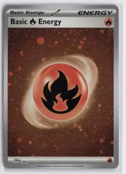 Pokemon Basic Fire Energy (Cosmos Holo) 002 Common SV01: Scarlet & Violet NM - Image 1