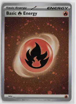 Pokemon Basic Fire Energy (Cosmos Holo) 002 Common SV01: Scarlet & Violet NM - Image 1