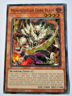 Yugioh! Mementotlan Dark Blade Vasm-En004 Super Rare 1st Ed Light Play!! - Image 1