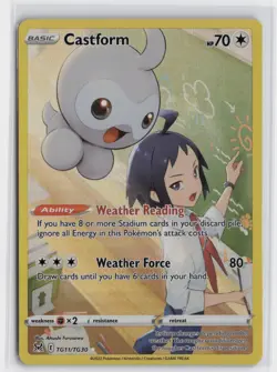 Pokemon Castform TG11/TG30 Holo Ultra Rare SWSH11: Lost Origin Trainer Gallery N - Image 1