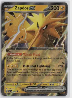 Pokemon Zapdos ex - 049 Holo Promo SV: Scarlet & Violet Promo Cards Near Mint - Image 1