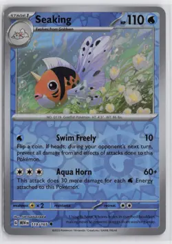 Pokemon Seaking 119/165 Reverse Holo Uncommon SV: Scarlet & Violet 151 Near Mint - Image 1