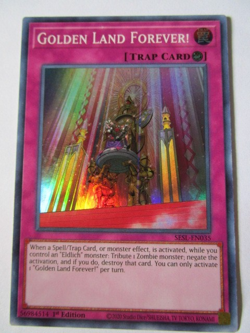 Yugioh! Golden Land Forever! Sesl-En035 Super Rare 1st Ed Light Play!! - Image 1