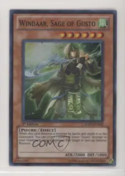 SR - Windaar Sage of Gusto 1st Ed. YuGiOh Hidden Arsenal 5: Steelswarm Invasion - Image 1