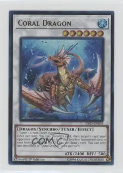 Coral Dragon (UR) 1st Ed. YuGiOh Legendary Hero Decks #LEHD-ENB38 - Image 1