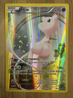 Mythical Mew XY110 FULL ART Black Star Promo HOLO Rare Pokemon Card LP - Image 1