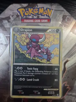 Pokemon TCG Drapion HS-Triumphant 4/102 MP Reverse Holo Rare Card - Image 1