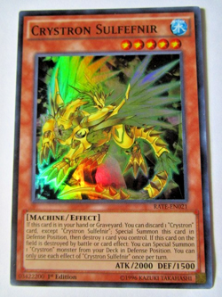 Yugioh! Crystron Sulfefnir Rate-En021 Super Rare 1st Ed Light Play!! - Image 1