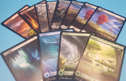 MTG Final Fantasy Mixed 12pc Land Lot Foil & Non-Foil Finishes - Image 1