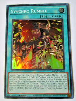 Yugioh! Synchro Rumble Agov-En060 Super Rare 1st Ed Light Play!! - Image 1