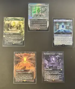 Final Fantasy MTG Bundle / Lot Of All Borderless Crystals (Reg Blue Foil Wind) - Image 1