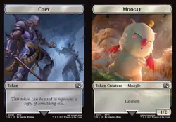 MTG Commander FIN TOKEN Copy #0001 Moogle #0011 PLAYSET 4X X4 - Image 1