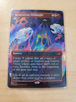Devastating Onslaught Borderless FOIL - MYTHIC - Ede of Eternities MTG - Image 1