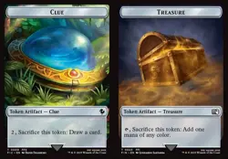 MTG Commander FIN TOKEN Clue #0009 Treasure #0023 PLAYSET 4X X4 - Image 1