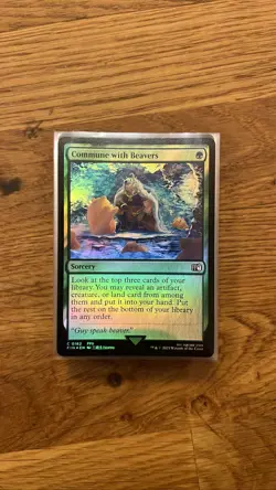 MTG Commune with Beavers Foil #0182 Final Fantasy FIN Magic The Gathering - Image 1
