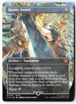 Buster Sword (Borderless) - FINAL FANTASY (351) - MTG - Image 1